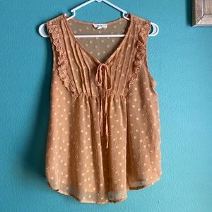 Shear Polka-Dot Blouse